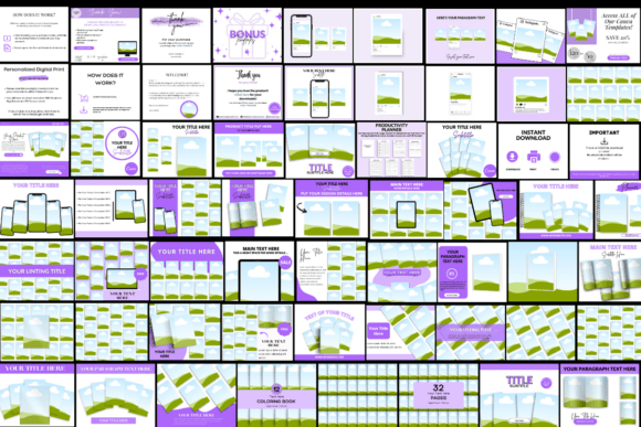 135 Canva Mockup Template | Instant Download