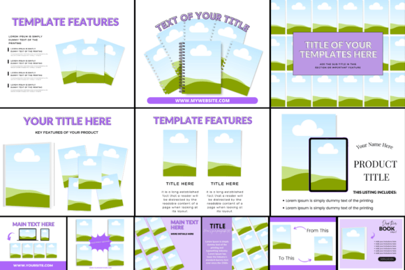 135 Canva Mockup Template | Instant Download