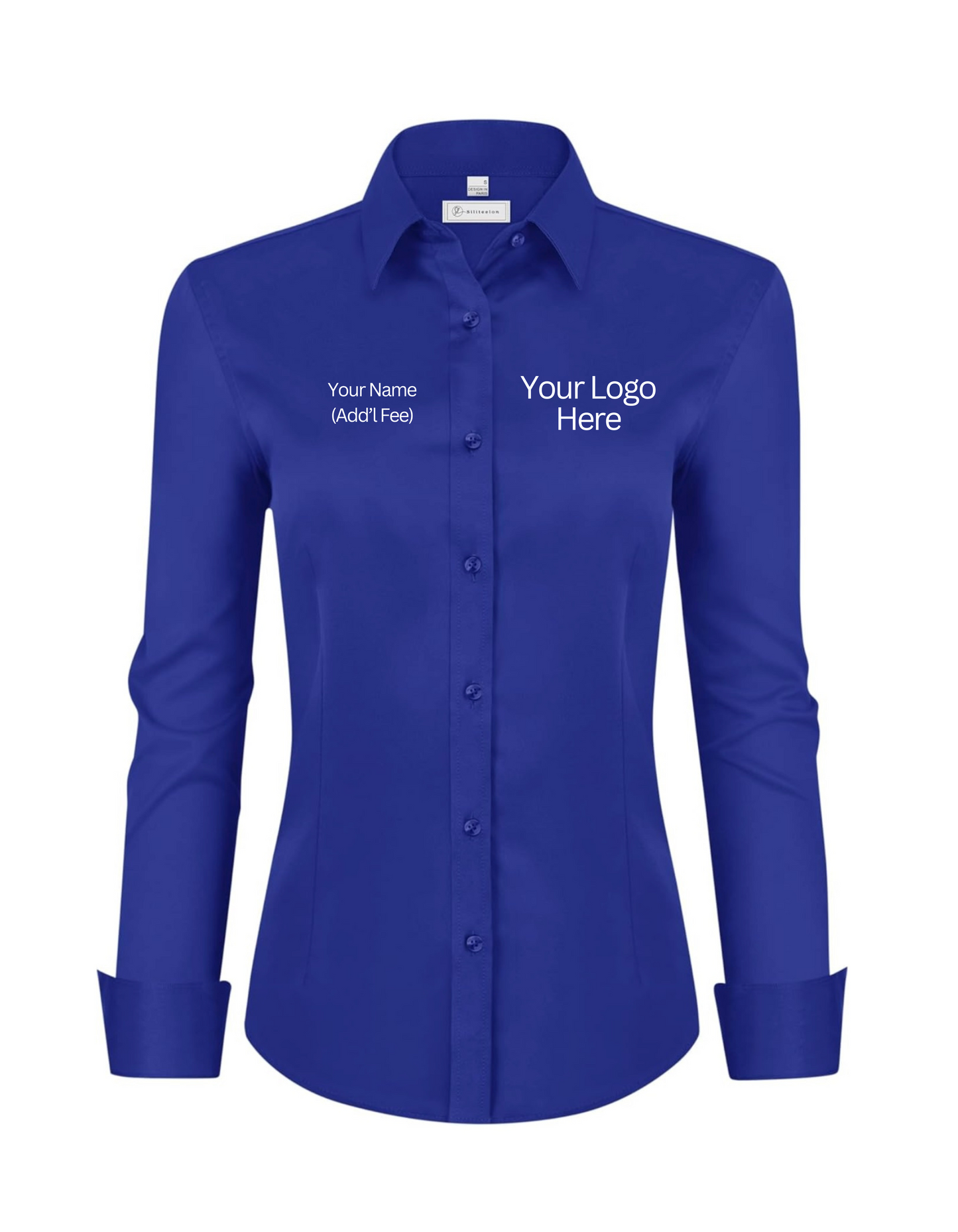 Embroidered Button-Down Long Sleeve Shirt
