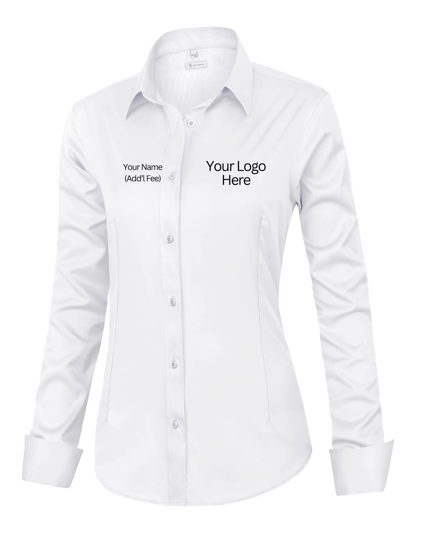 Embroidered Button-Down Long Sleeve Shirt
