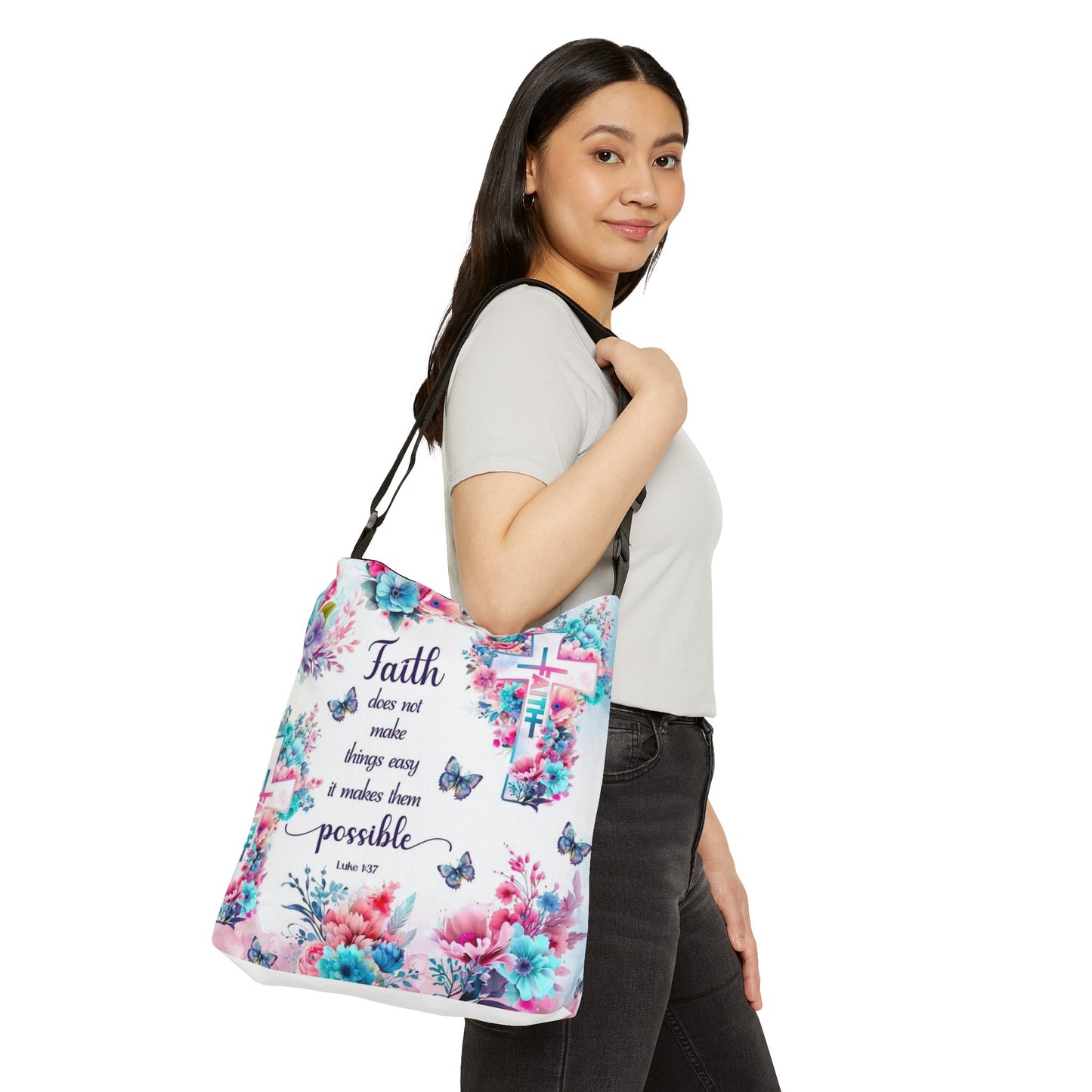Adjustable Faith Tote Bag