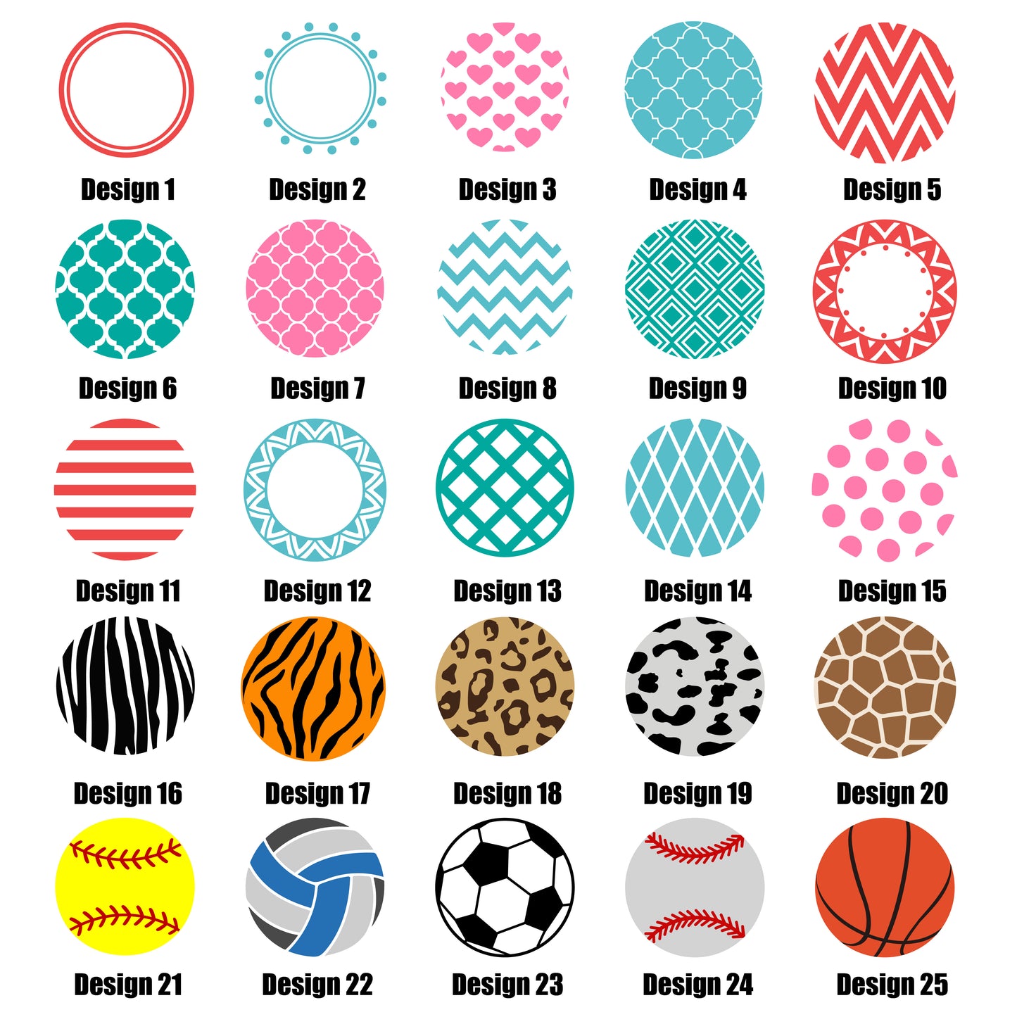 Personalized Pattern Keychain