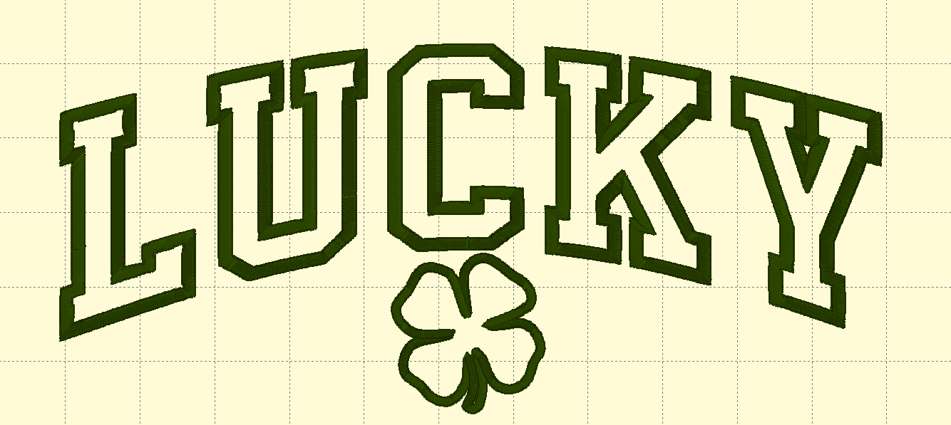 Lucky Clover Applique Embroidery Design