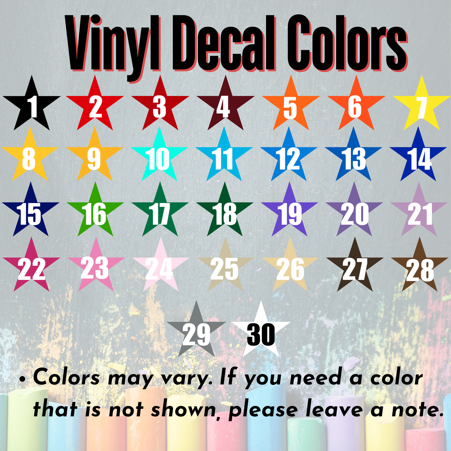 Vinyl Name Decals