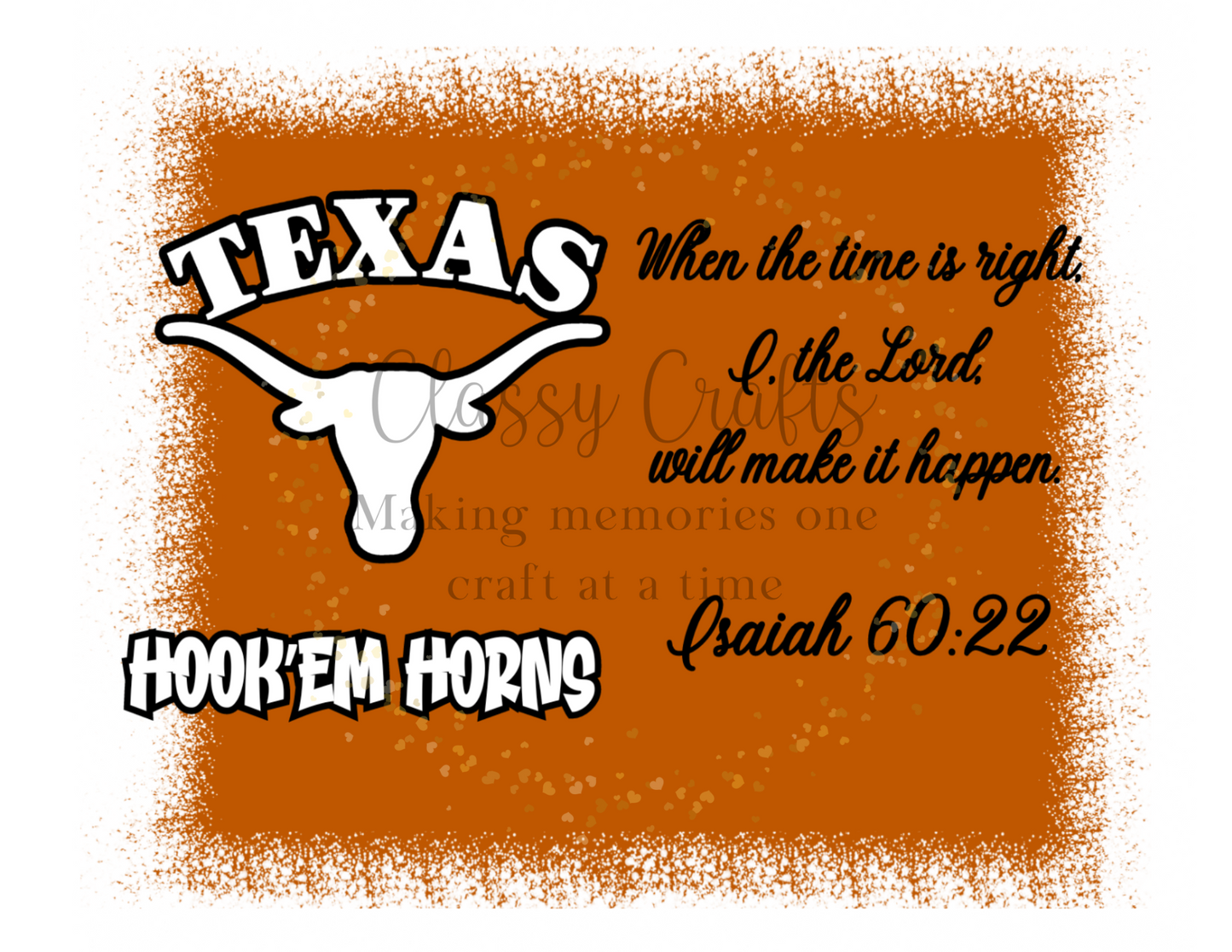 Texas Longhorn Bible Verse 20oz Tumbler