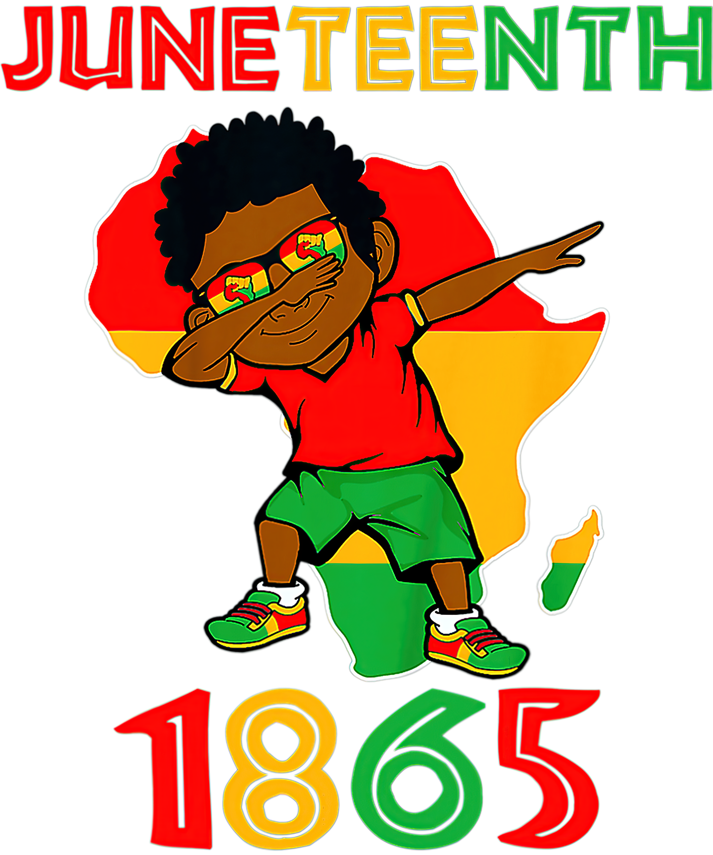 Youth Dabbin Juneteenth Youth Shirt.