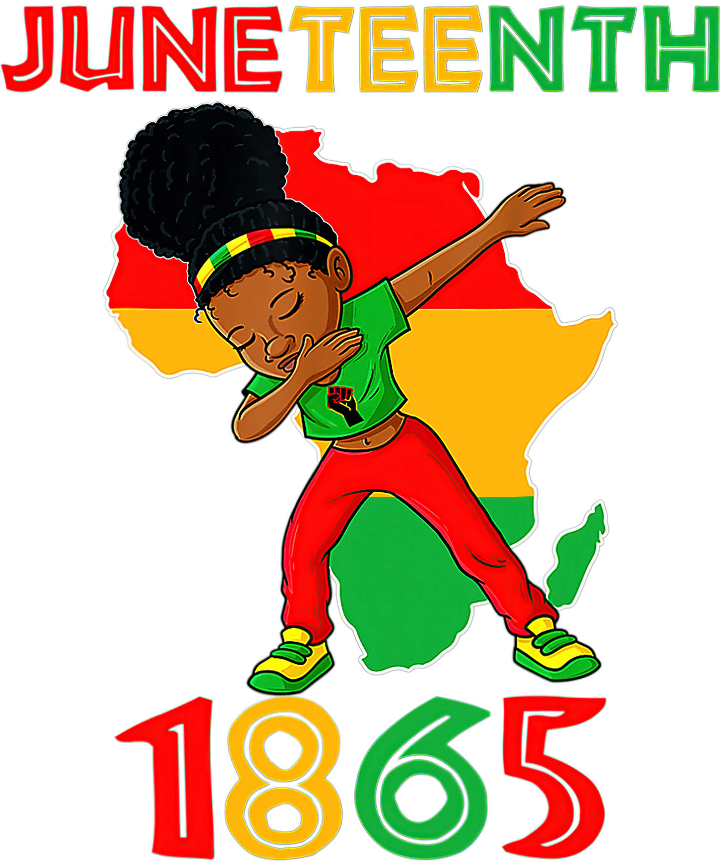 Youth Dabbin Juneteenth Youth Shirt.