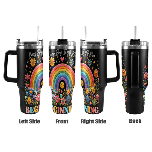 New Beginning 40oz Tumbler with Black Handle