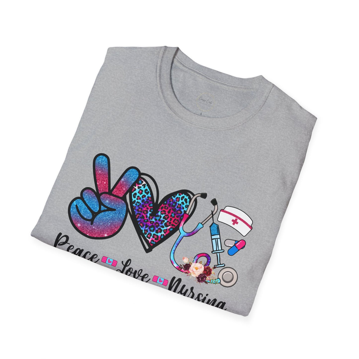 Peace Love Nursing Graphic Shirt