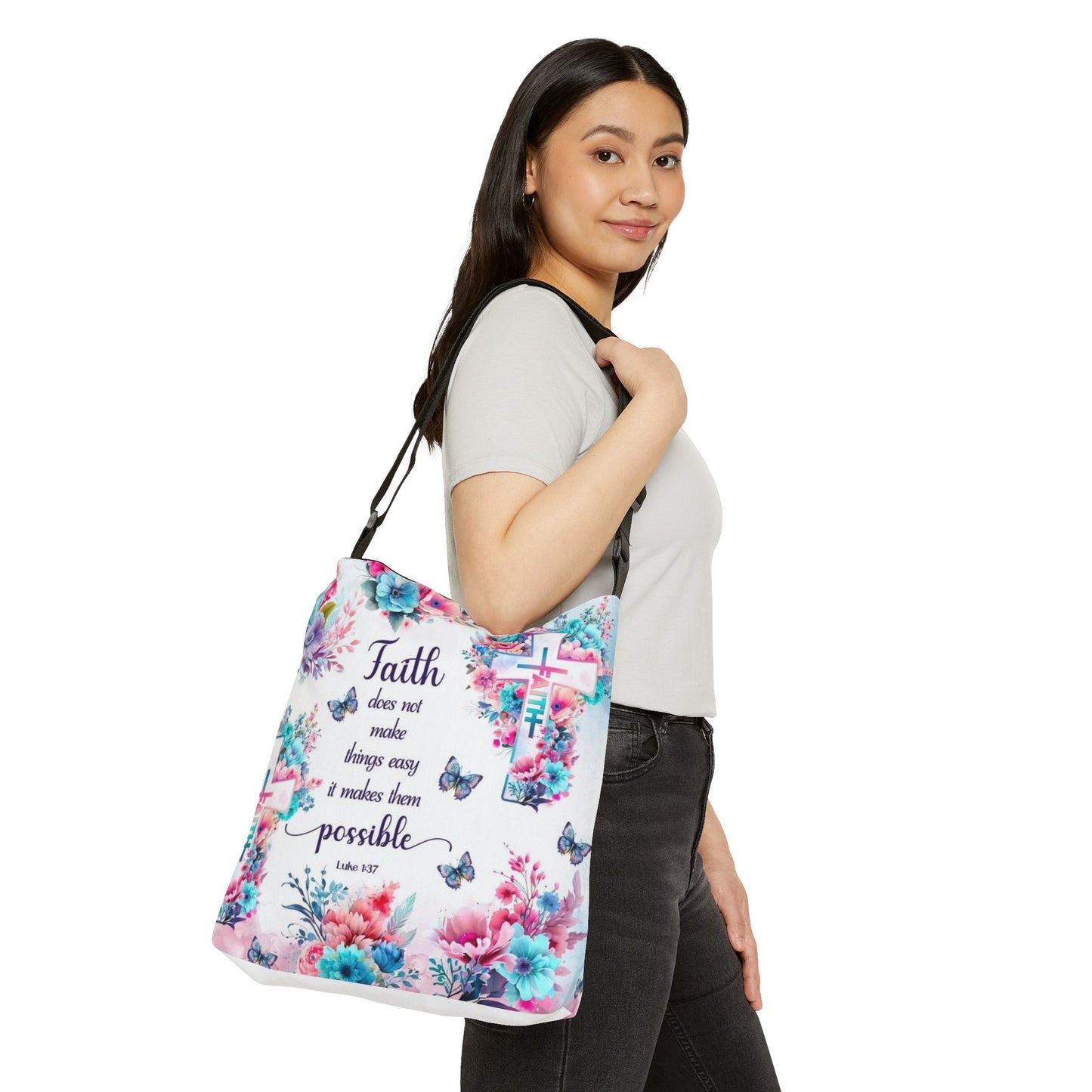 Adjustable Faith Tote Bag