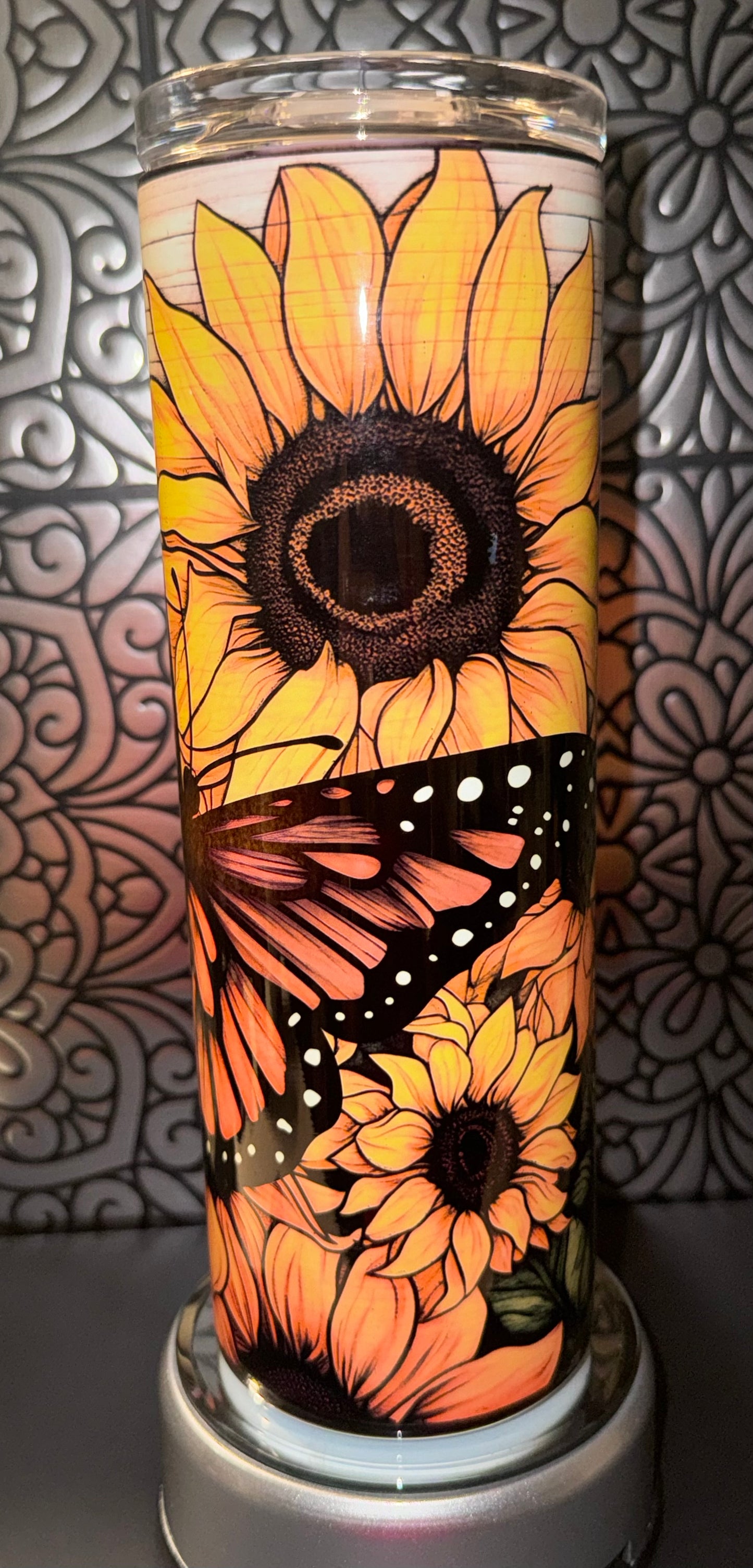 Butterfly Sunflower 20oz Tumbler