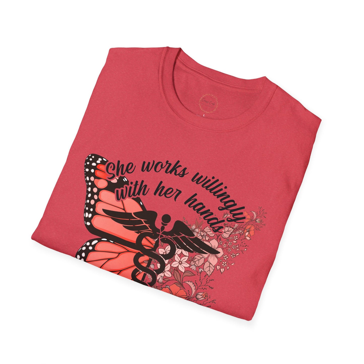 Proverbs 31:13 She Works Willingly With Her Hands Graphic Shirt