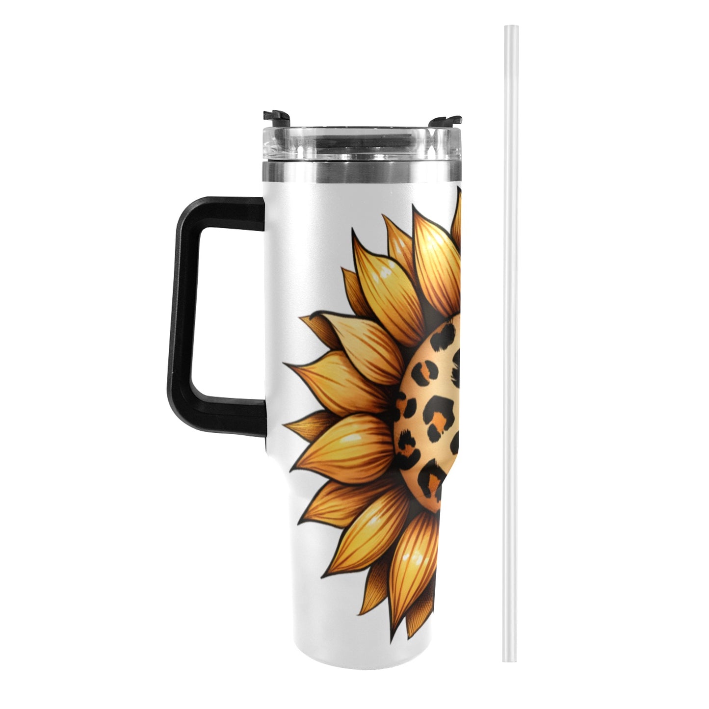 Live Life in Full Bloom 40oz Tumbler with Black Handle