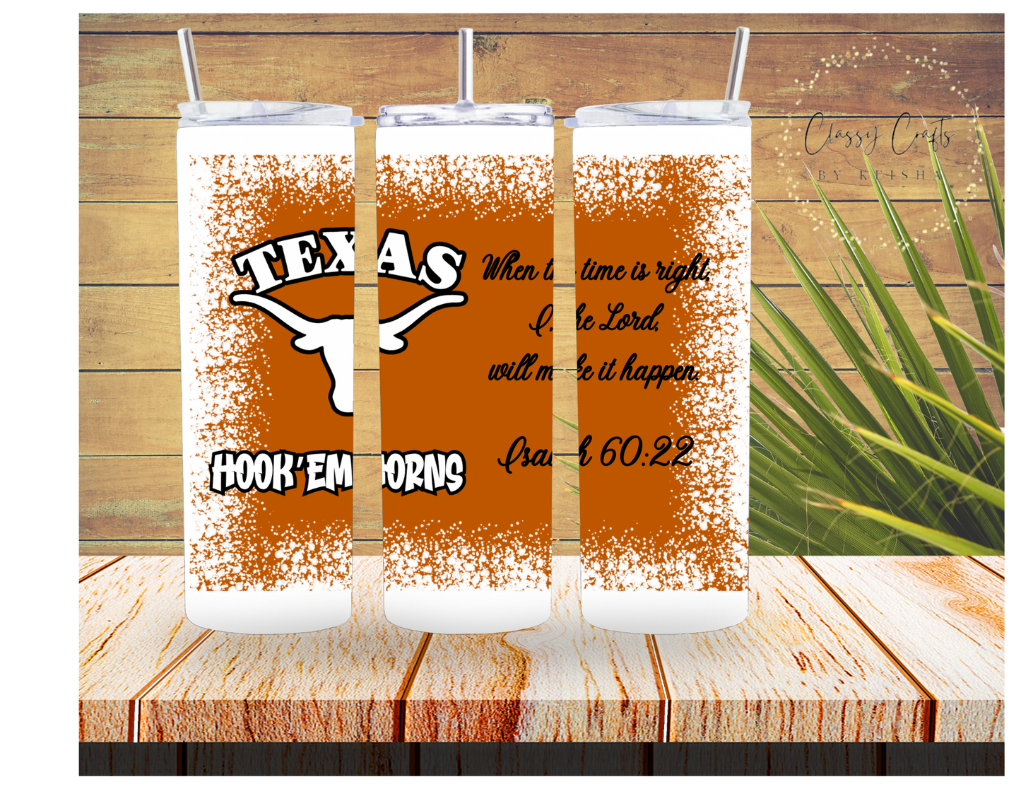 Texas Longhorn Bible Verse 20oz Tumbler