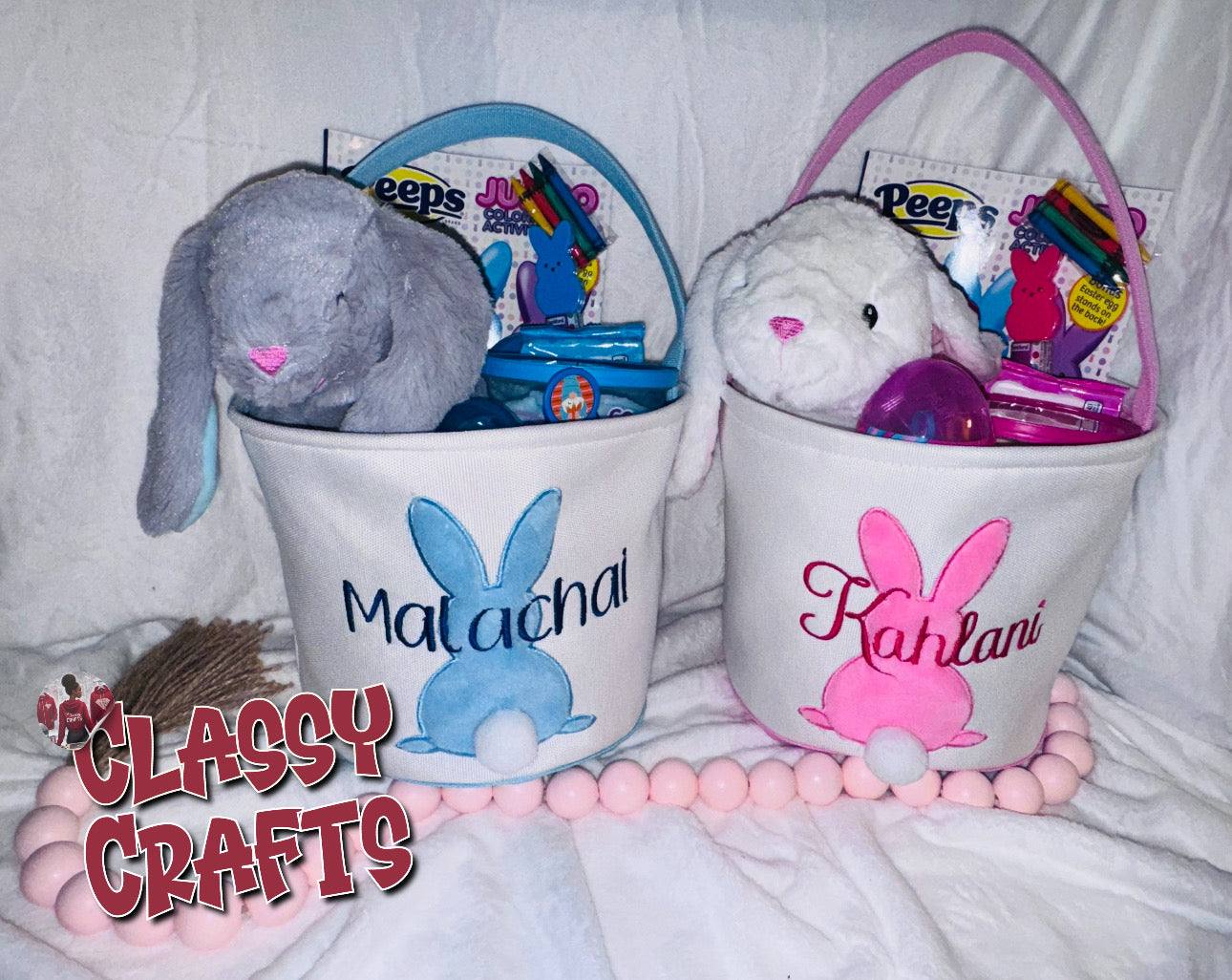 Youth Embroidered Easter Basket