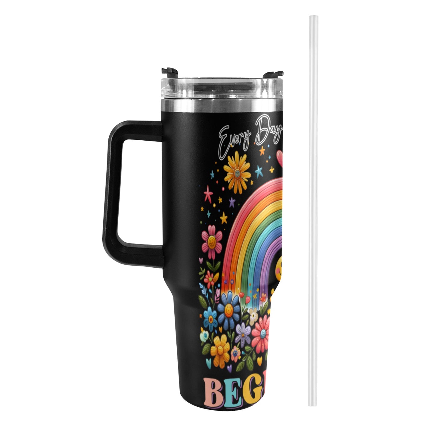 New Beginning 40oz Tumbler with Black Handle