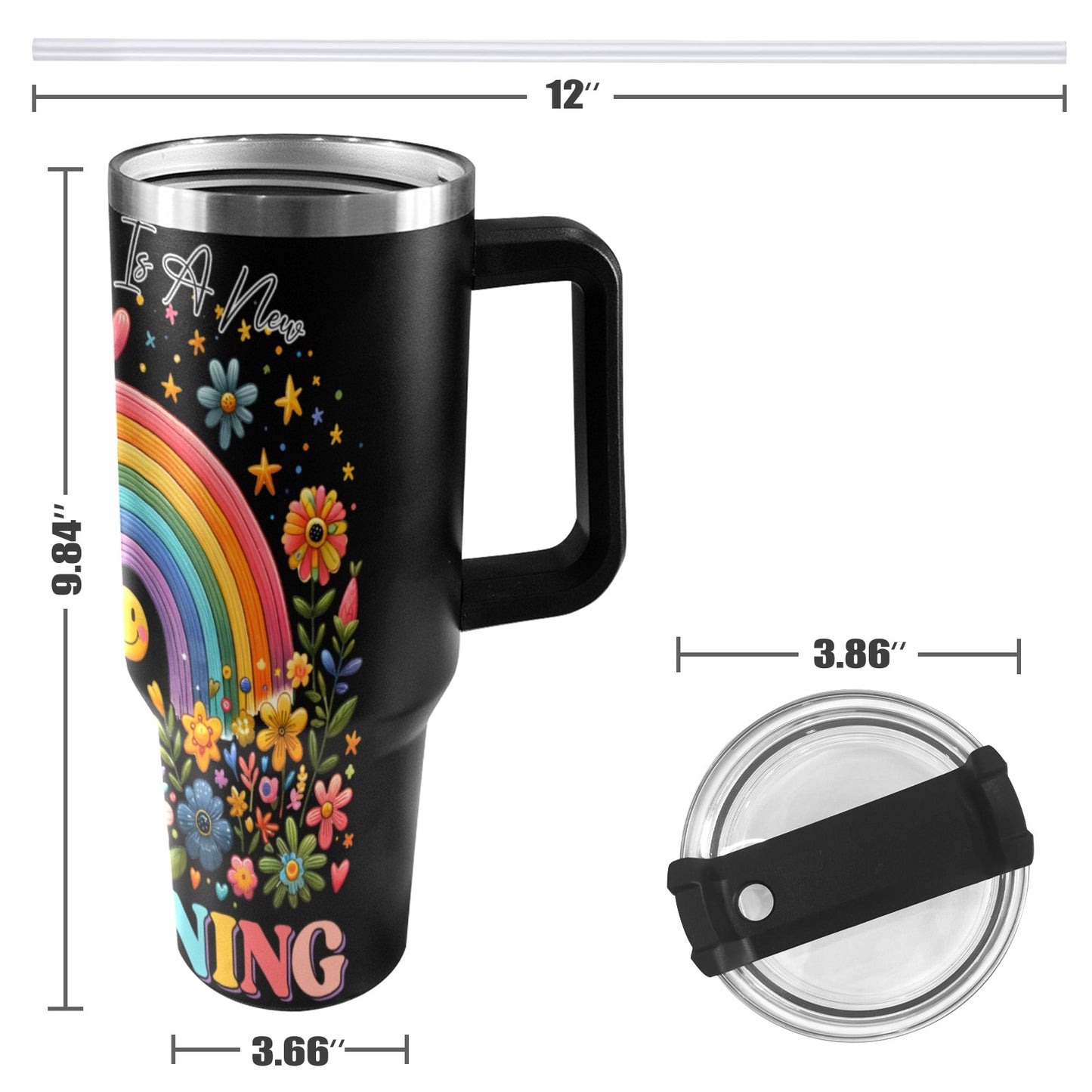 New Beginning 40oz Tumbler with Black Handle