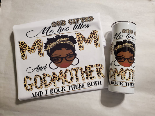 Godmother Two Titles Graphic Shirt & Tumbler Set