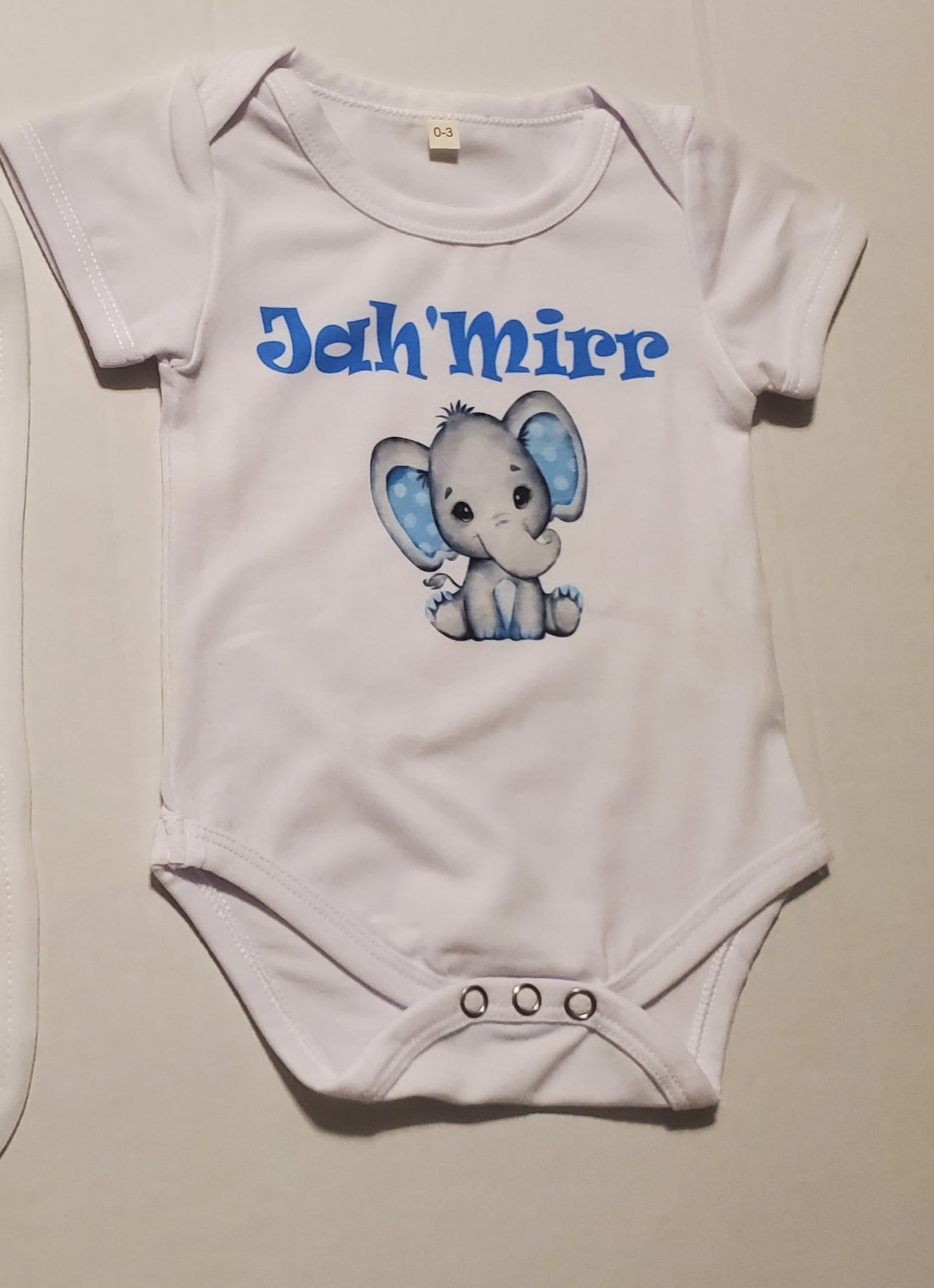 Baby Blue Elephant Onesie