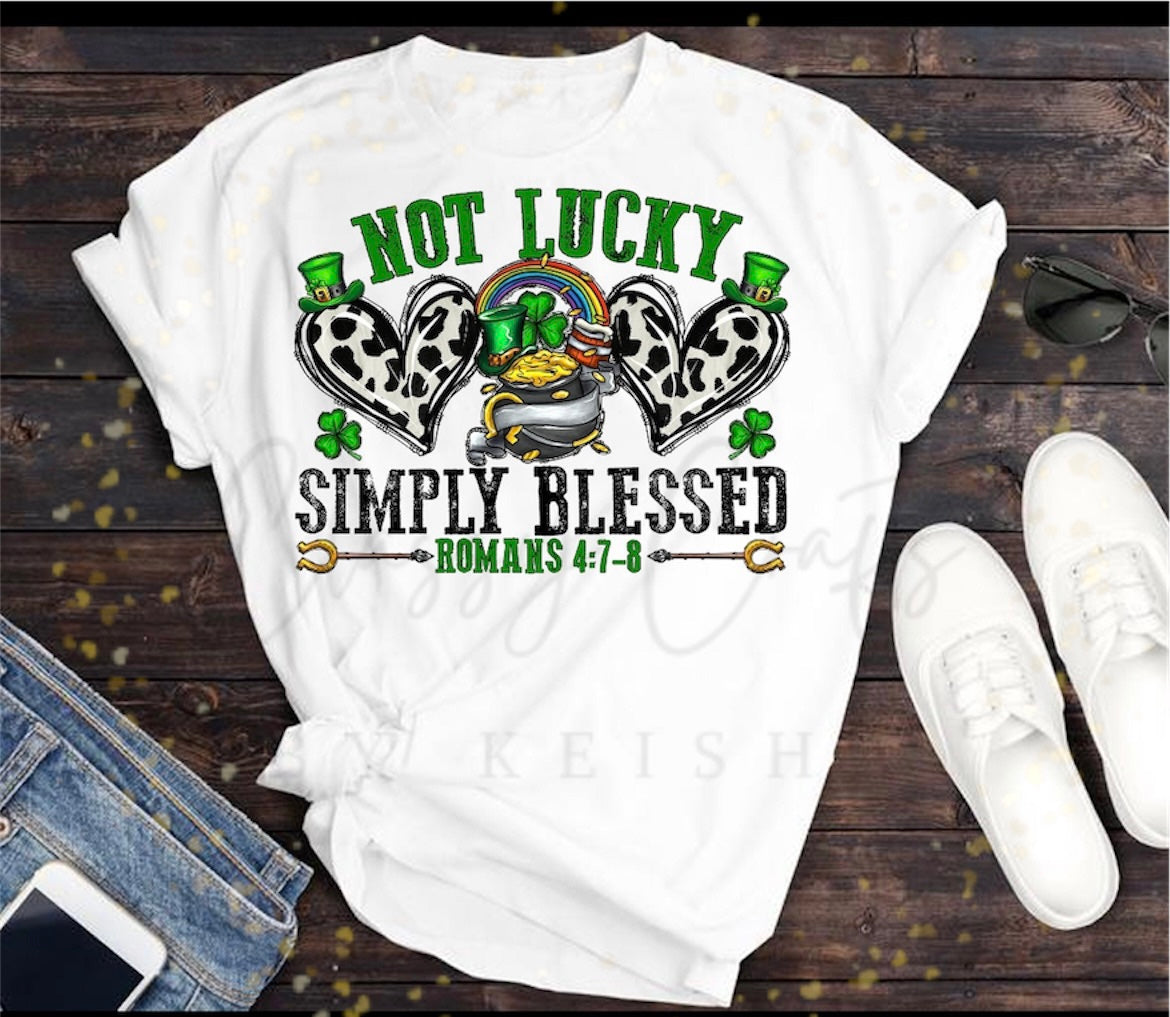 Not Lucky…Simply Blessed Graphic Shirt