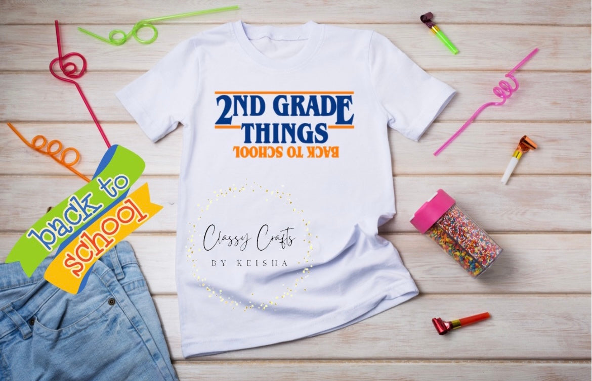 Second Grade Stranger Things inspired Back to School Shirt